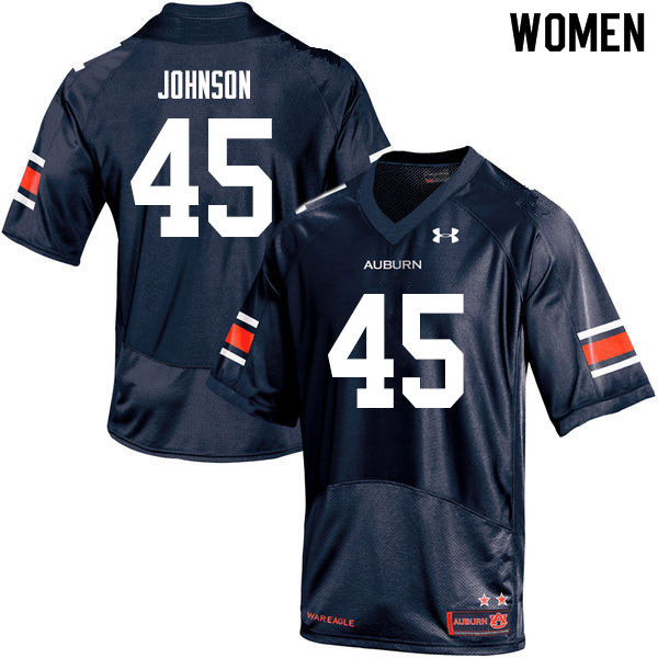 Women #45 Caleb Johnson Auburn Tigers College Football Jerseys Sale-Navy
